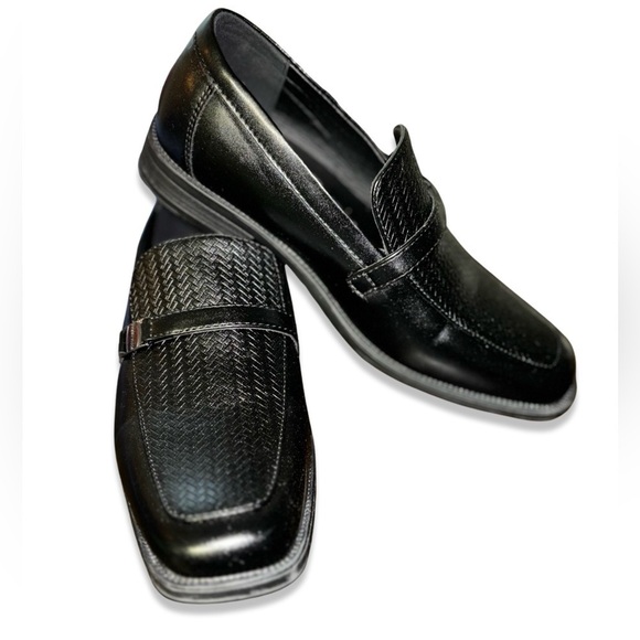 4/$25 BUNDLE SALE PERRY ELLIS PORTFOLIO BLACK SLIP ON LOAFERS DRESS SHOES FORMAL - Picture 2 of 11